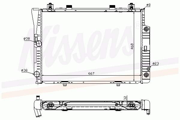 Купити 62746A Nissens Радіатор двигуна