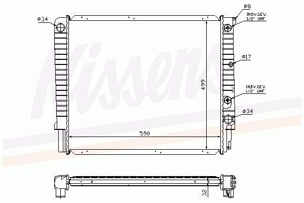 Радіатор охолодження Nissens 65542A