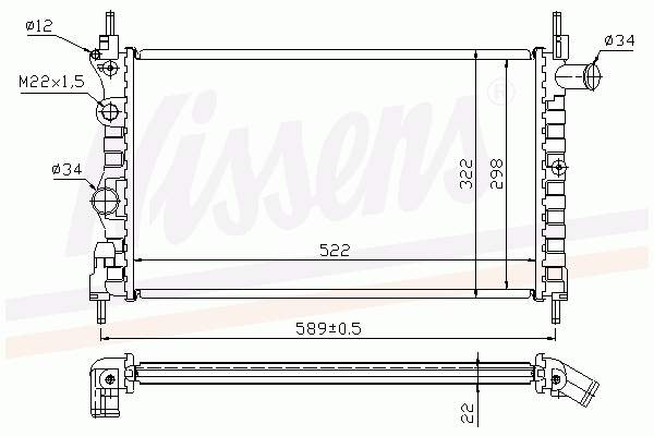 63050A Nissens Радіатор охолодження двигуна