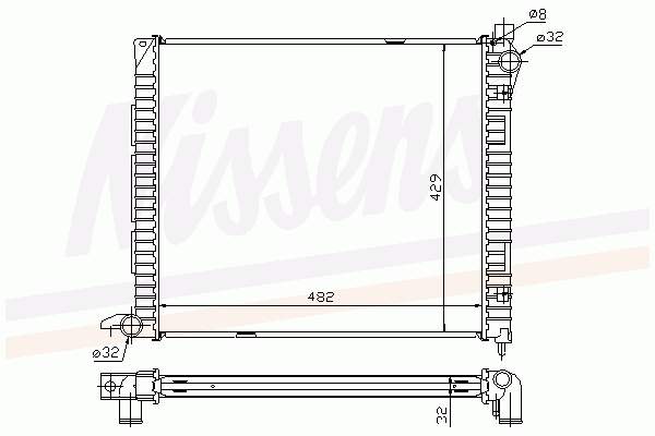 64300A Nissens Радіатор охолодження двигуна