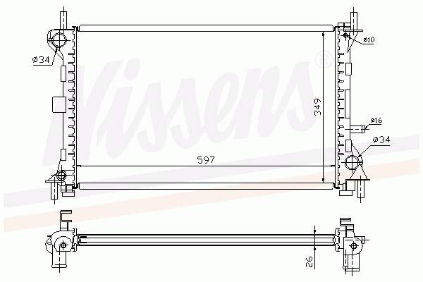 Радіатор основний Nissens 62073A ціна, від 92.77 USD