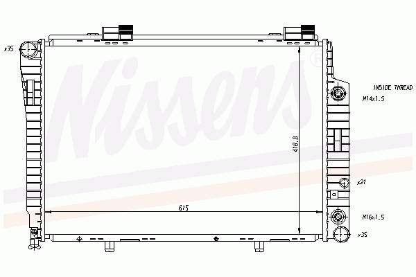 Радіатор основний Nissens 62749A ціна, від 121.83 USD