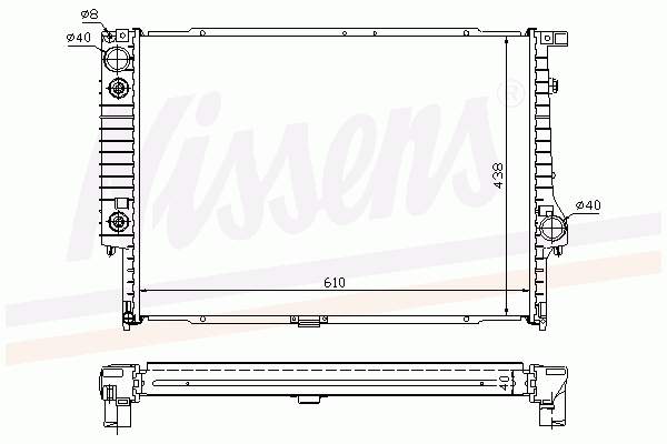 Радіатор охолодження Nissens 60597A