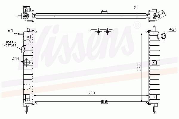 Радіатор основний Nissens 61651A ціна, від 56.52 USD