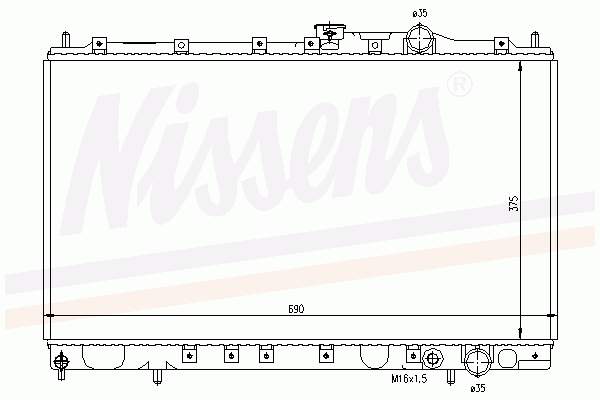 Купити 62839 Nissens Радіатор двигуна