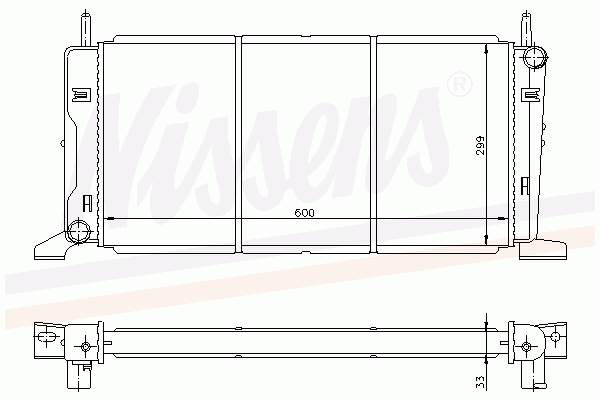 Радіатор охолодження двигуна 62173 Nissens