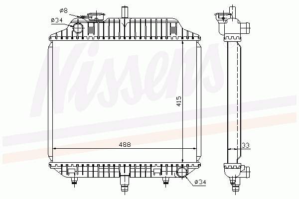 Радіатор основний Nissens 62516 ціна, від 146.23 USD