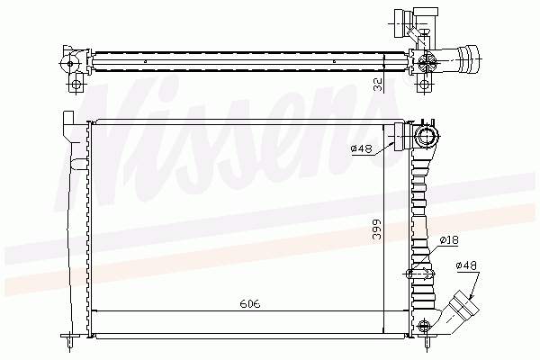 Купити 61398A Nissens Радіатор двигуна