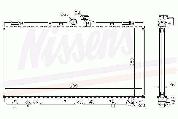 Радіатор основний Nissens 64746A ціна, від 102.31 USD