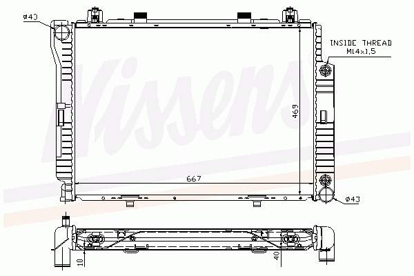 Радіатор основний Nissens 62714A ціна, від 210.35 USD