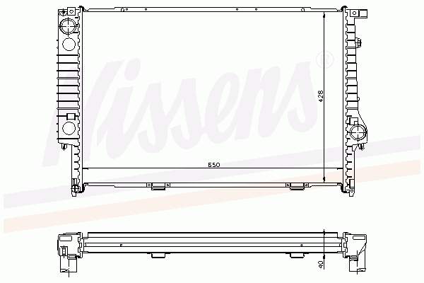 Купити 60693A Nissens Радіатор двигуна