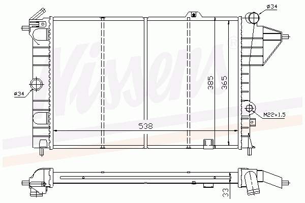 Купити 63054 Nissens Радіатор двигуна