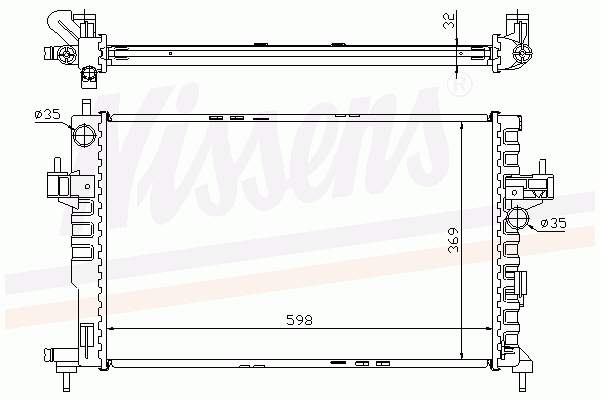 Купити 63009A Nissens Радіатор двигуна