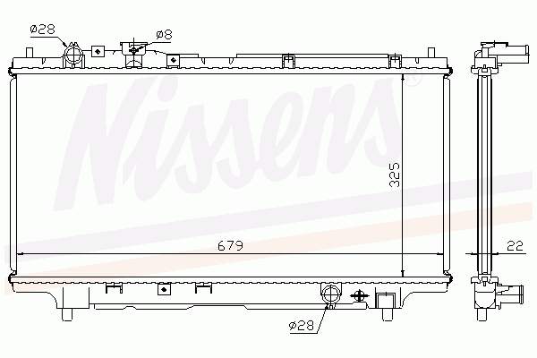 Радіатор охолодження двигуна 62383A Nissens