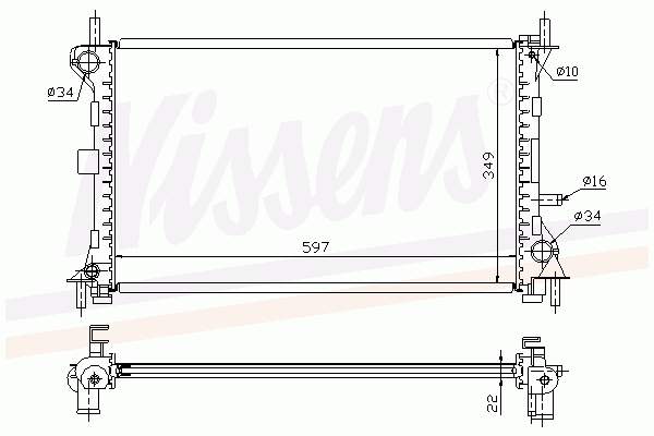 Радіатор охолодження двигуна 62075 Nissens