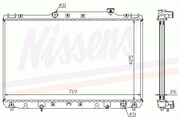 Купити 64769A Nissens Радіатор двигуна