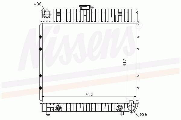 Радіатор основний Nissens 62740 ціна, від 122.38 USD