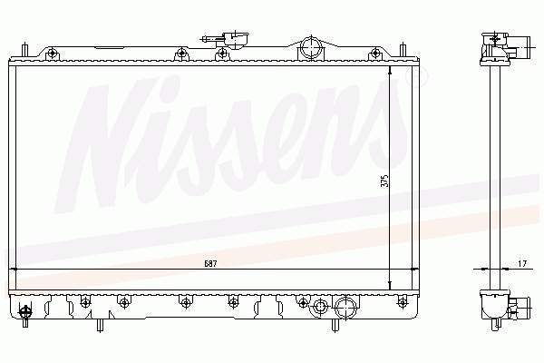 Радіатор охолодження Nissens 62830