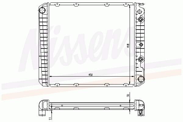 Купити 65520A Nissens Радіатор двигуна