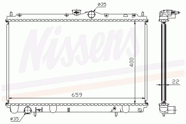 Радіатор основний Nissens 62857A ціна, від 119.39 USD