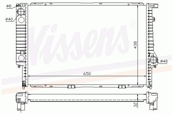 60622A Nissens Радіатор охолодження двигуна