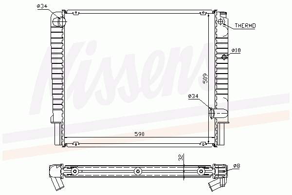 Купити 65508A Nissens Радіатор двигуна