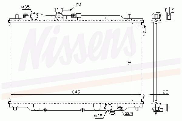 62405A Nissens Радіатор охолодження двигуна