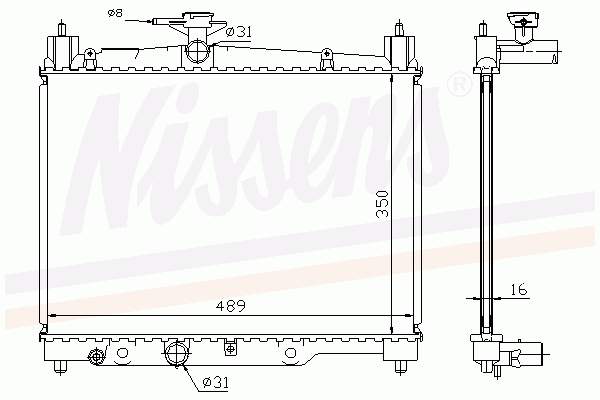 Купити 64789A Nissens Радіатор двигуна