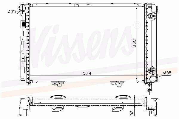 62670A Nissens Радіатор охолодження двигуна