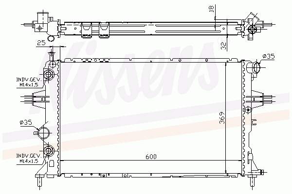 Радіатор основний Nissens 63247A ціна, від 83.55 USD