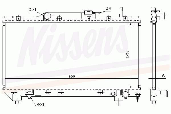 64838A Nissens Радіатор охолодження двигуна