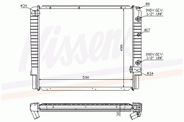 Радіатор охолодження Nissens 65523A