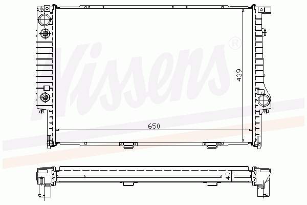 Радіатор охолодження Nissens 60748A
