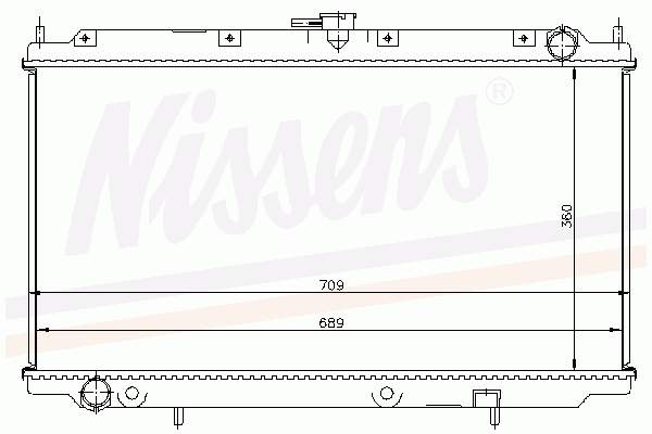 Радіатор охолодження двигуна 62927A Nissens