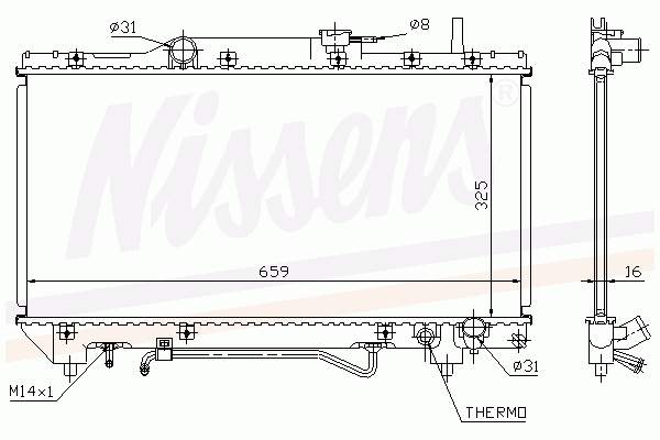 Радіатор охолодження двигуна 64802A Nissens