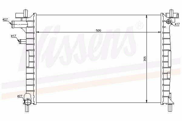 Купити 62086 Nissens Радіатор двигуна