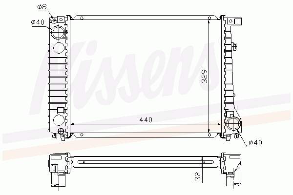 Купити 60797A Nissens Радіатор двигуна