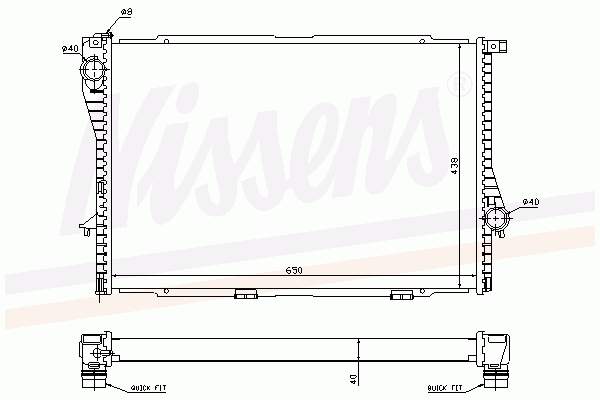 Радіатор основний Nissens 60754A ціна, від 92.87 USD