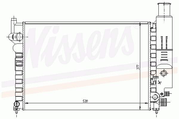 Радіатор основний Nissens 61230 ціна, від 62.10 USD