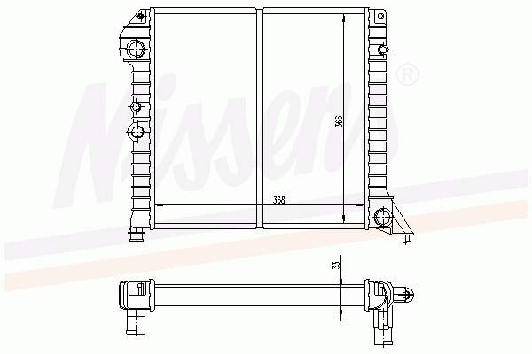 Купити 65518 Nissens Радіатор двигуна