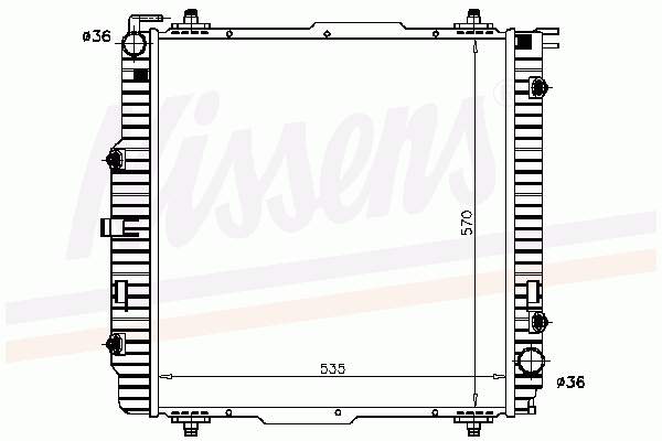Радіатор основний Nissens 62599 ціна, від 172.12 USD