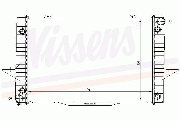 Радіатор основний Nissens 65539A ціна, від 162.47 USD