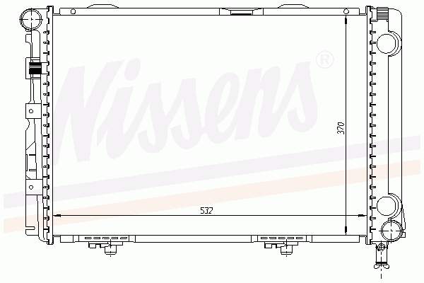 Радіатор основний Nissens 62549A ціна, від 76.63 USD