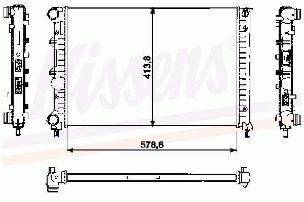 Радіатор основний Nissens 60052 ціна, від 70.23 USD