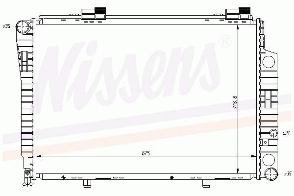 Радіатор основний Nissens 62750A ціна, від 96.13 USD