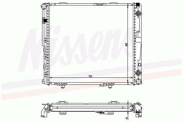 Купити 62698A Nissens Радіатор двигуна