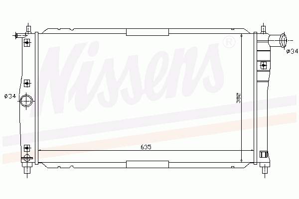 Радіатор основний Nissens 61654 ціна, від 57.23 USD
