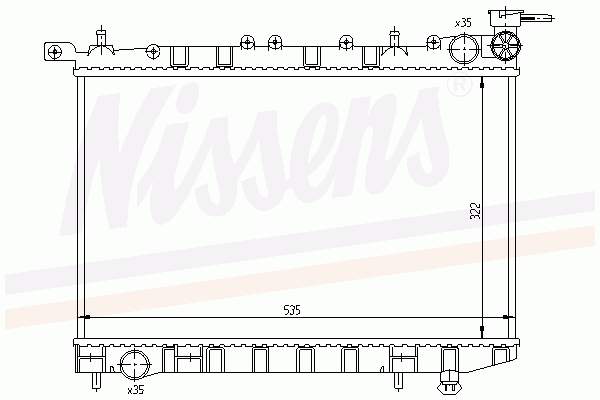 Радіатор основний Nissens 62974 ціна, від 71.46 USD