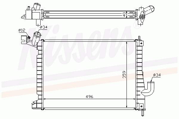 Радіатор основний Nissens 63019A ціна, від 94.07 USD