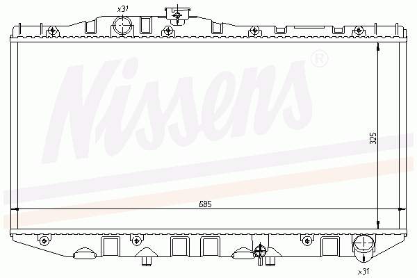 Радіатор основний Nissens 64713 ціна, від 61.17 USD